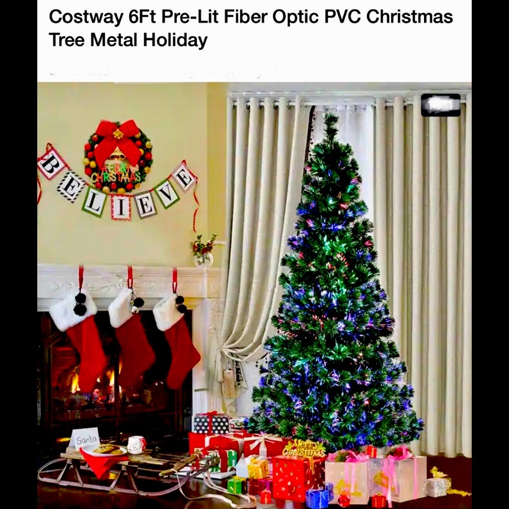 6Ft Fiber Optic Artificial Christmas tree